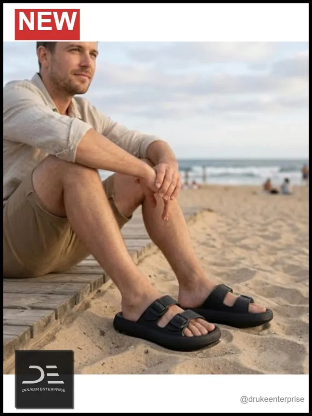 Thick Sole Adjustable Buckle EVA Sandals for Men Women